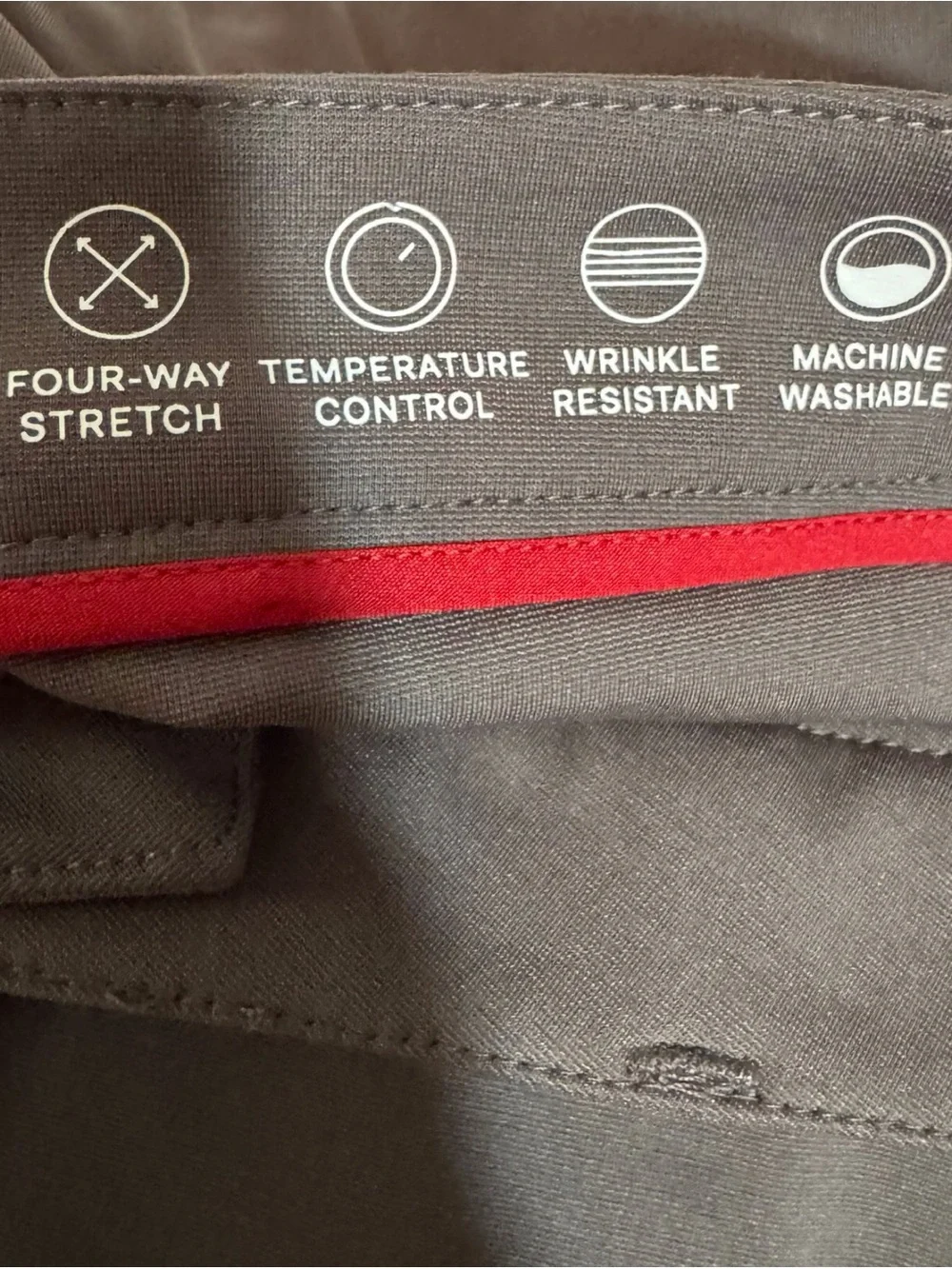 Rye 51 Size 34 Gray Voyager Chino Pants Slim Straight Leg Wrinkle Resistant